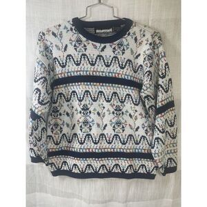Vintage 80’s Bramble Lane Colorful Chunky Knit Sweater. Size Medium‎ EUC